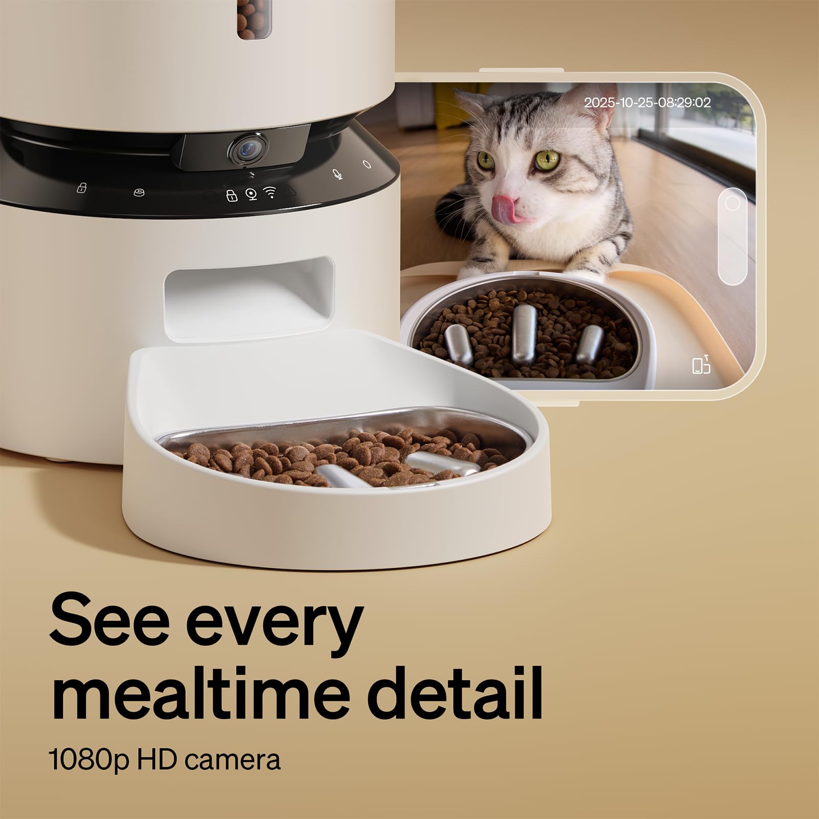 PETLIBRO — Comedero Automático WiFi 5G con Dispensador de Alimento para Gatos y Perros, 5L, hasta 10 Comidas por Día y Sensor de Alimento Bajo