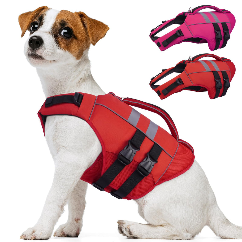 Kuoser — Chaleco Salvavidas Ajustable con Asa de Rescate y Reflectores para Perro