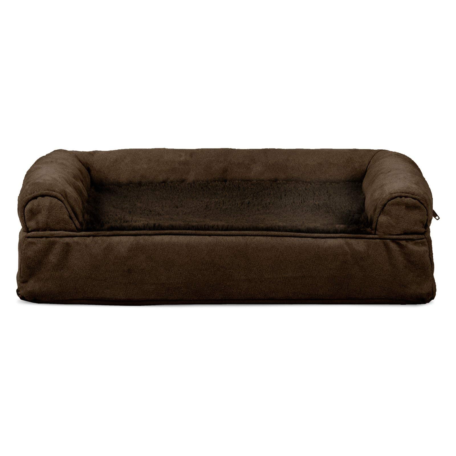 Furhaven Cooling Gel — Cama Ortopédica con Gel Refrescante, Bolsters Removibles y Cubierta Lavable para Perros Grandes