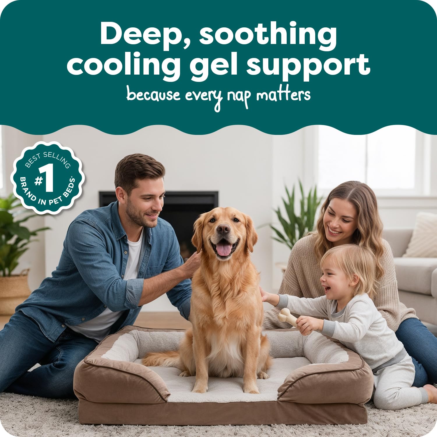 Furhaven Cooling Gel — Cama con Gel Refrescante para Perro