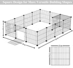 LANGXUN — Corral y Jaula Modular de Metal para Animales Pequeños, Conejos, Cobayos, Cachorros y Gatitos | Uso Interior y Exterior