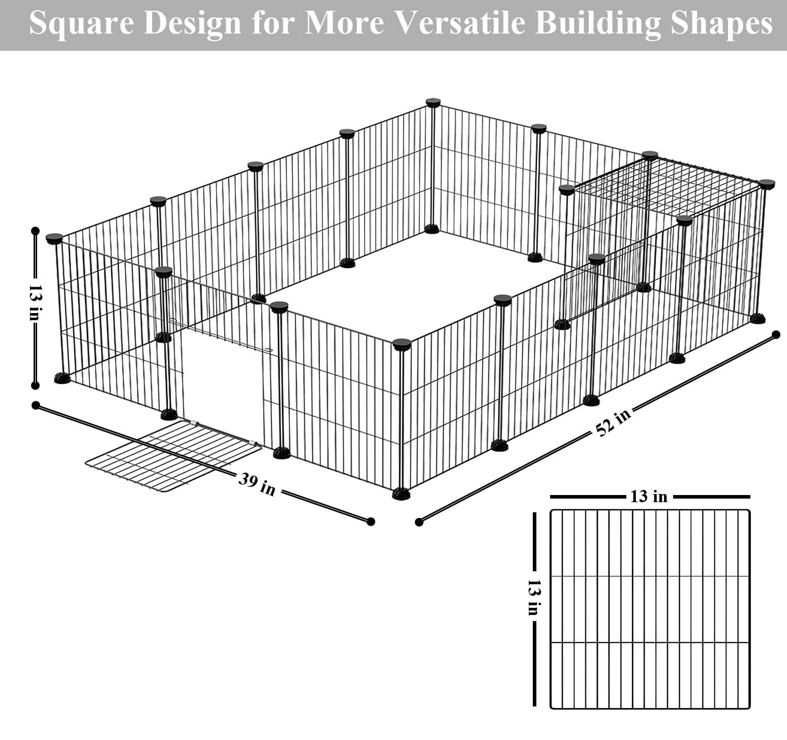 LANGXUN — Corral y Jaula Modular de Metal para Animales Pequeños, Conejos, Cobayos, Cachorros y Gatitos | Uso Interior y Exterior