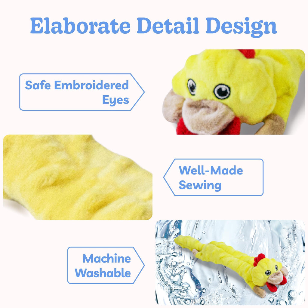 SHARLOVY Bubble Plush — Juguetes de Peluche Chirriantes y Crujientes sin Relleno para Perro