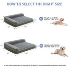 BFPETHOME — Cama Ortopédica Impermeable Estilo Sofá con Cubierta Lavable y Base Antiderrapante para Perros
