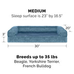 Furhaven Cooling Gel — Cama Ortopédica con Gel Refrescante, Bolsters Removibles y Cubierta Lavable para Perros Grandes