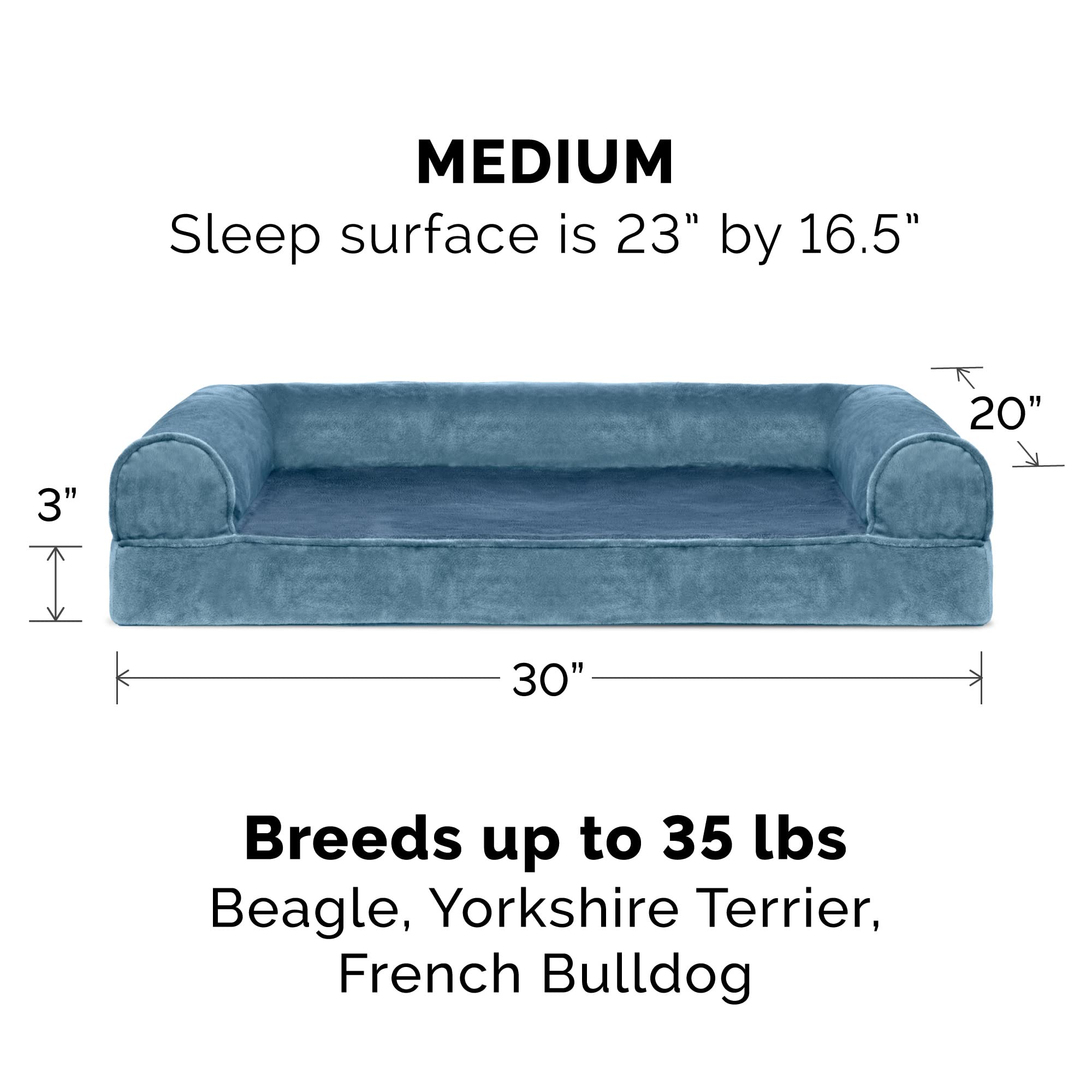 Furhaven Cooling Gel — Cama Ortopédica con Gel Refrescante, Bolsters Removibles y Cubierta Lavable para Perros Grandes