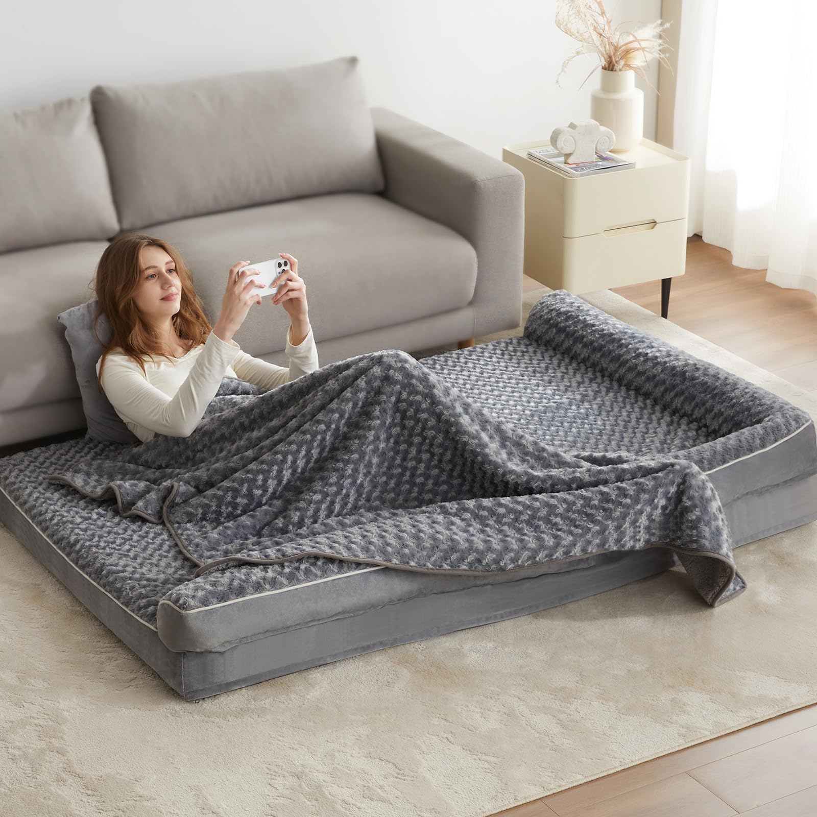 BFPETHOME — Cama Ortopédica Impermeable Estilo Sofá con Cubierta Lavable y Base Antiderrapante para Perros