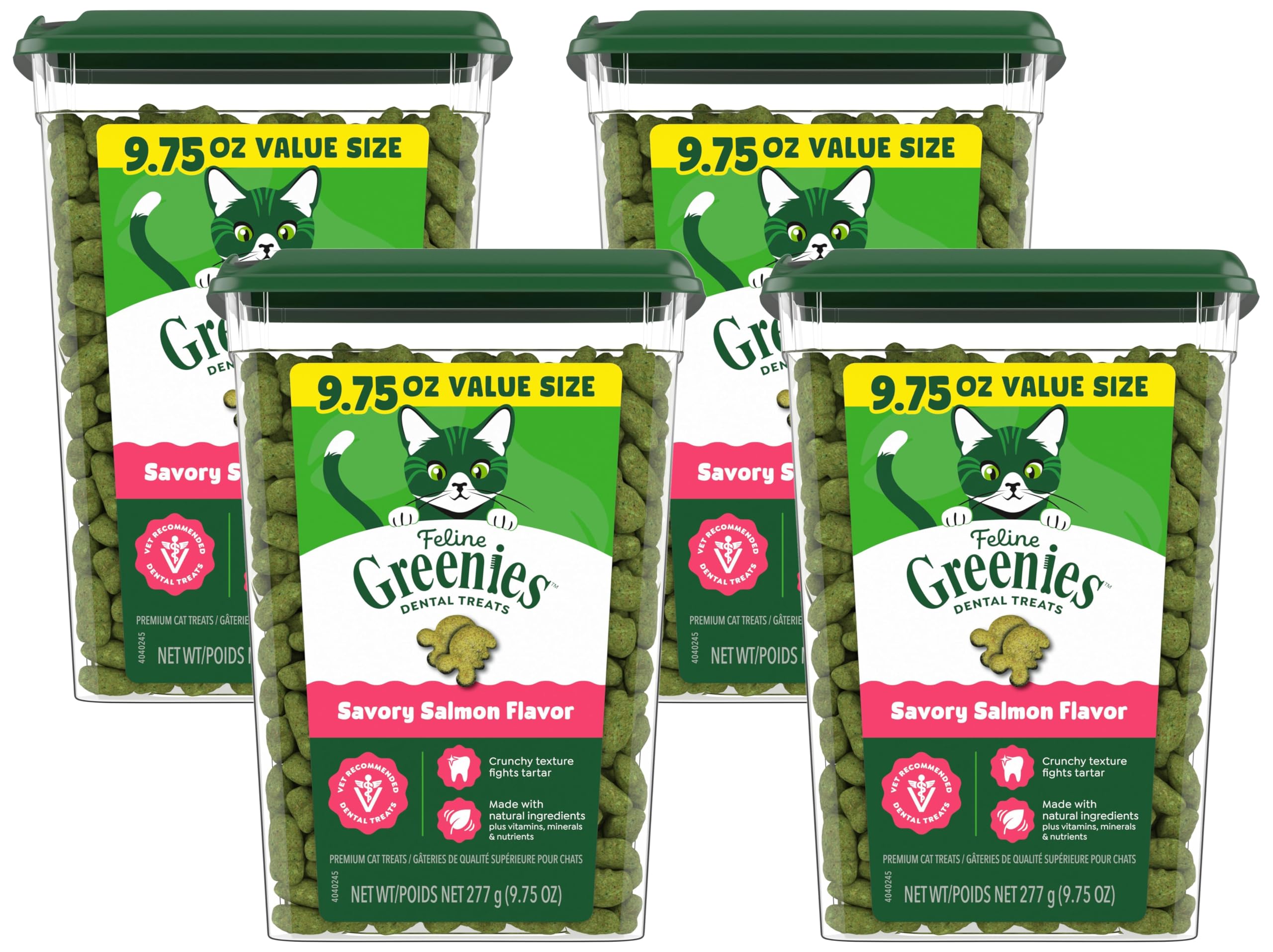 Greenies Feline Adult — Premios Dentales con Sabor a Salmón para Gato Adulto