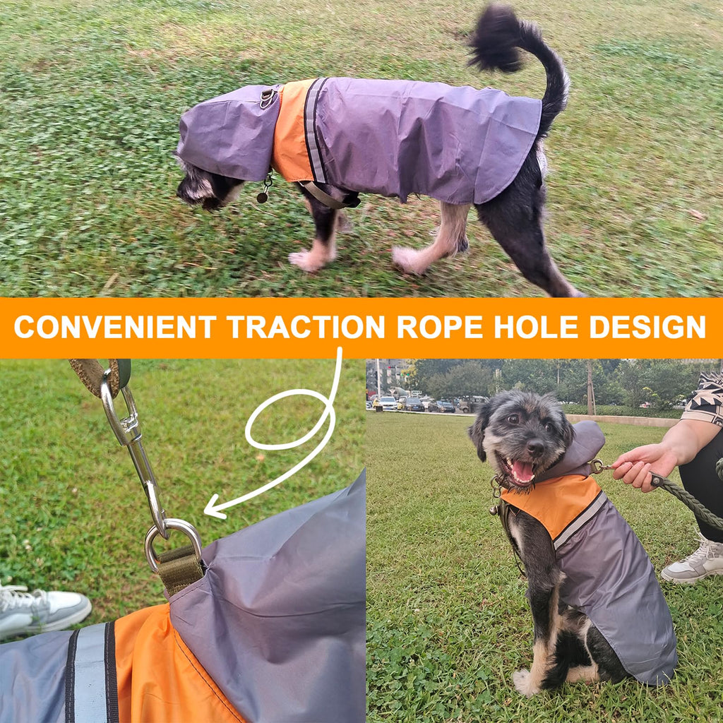 Impermeable para Perro con Tiras Reflectantes y Capucha