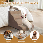 Zerbuger — Escalera y Rampa de Espuma para Perros y Gatos — Escalones Antideslizantes para Cama, Sofá y Silla