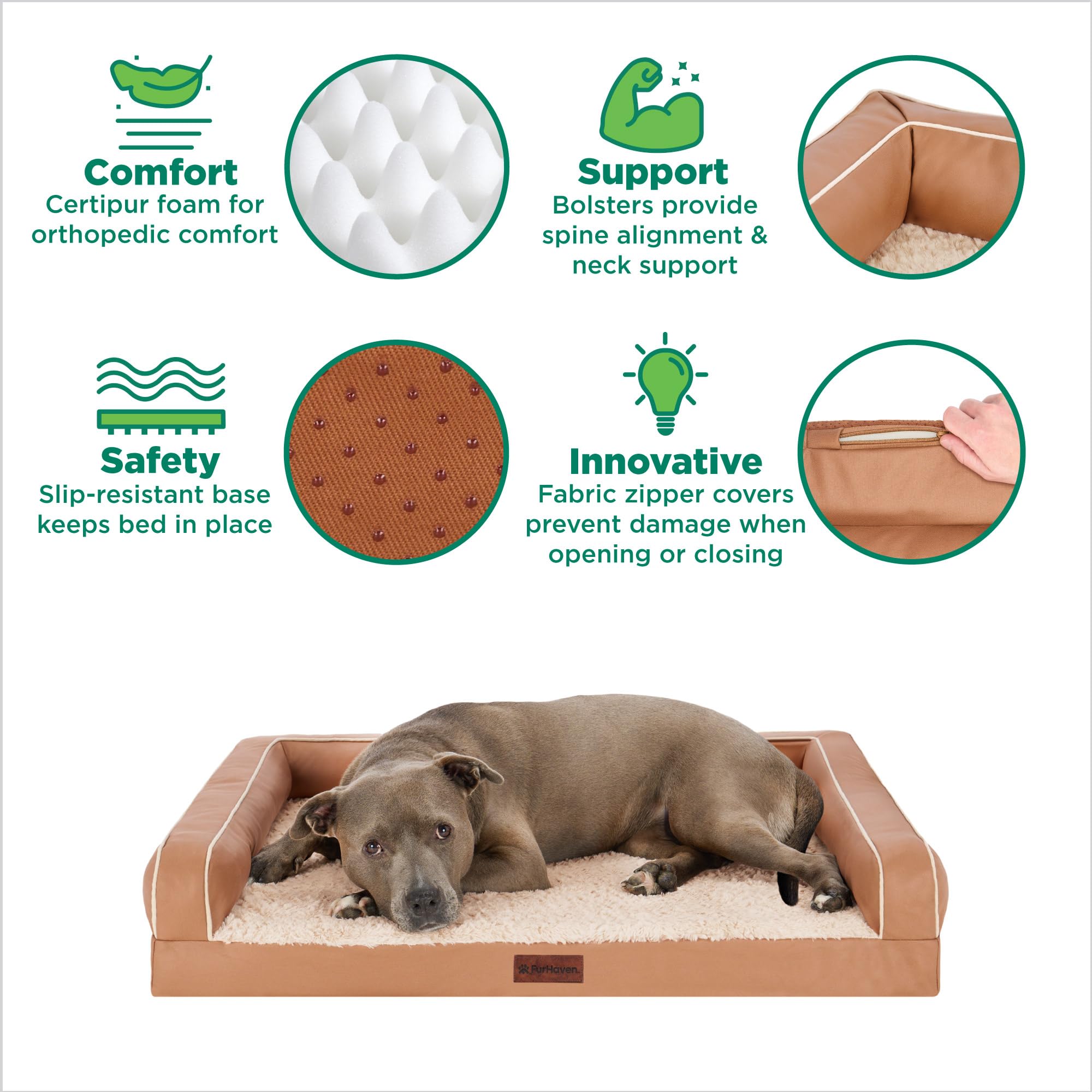 Furhaven Cooling Gel — Cama Refrescante con Gel para Perro