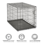New World — Jaula para Perro Plegable de Metal con Doble Puerta