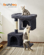 Feandrea — Torre Rascador para Gatos con Condo, Perchas y Postes de Sisal