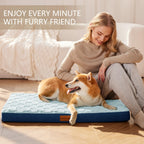 Patas Lague — Cama Ortopédica con Espuma Egg Crate, Funda Lavable y Base Antideslizante para Perro