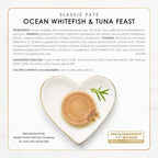 Purina Fancy Feast Colección Clásica de Mariscos en Paté — Alimento Húmedo para Gatos sin Granos, Variedad de Bacalao, Salmón, Camarón y Atún, Pack de 36 Latas de 85g