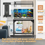 SFESGRER — Soporte para Acuario de 150-190 Litros con Estación de Carga — Mueble Metálico Resistente para Pecera o Terrario de Reptiles
