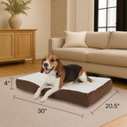 Petmaker — Cama Ortopédica con Memory Foam y Cubierta de Sherpa Lavable para Perro