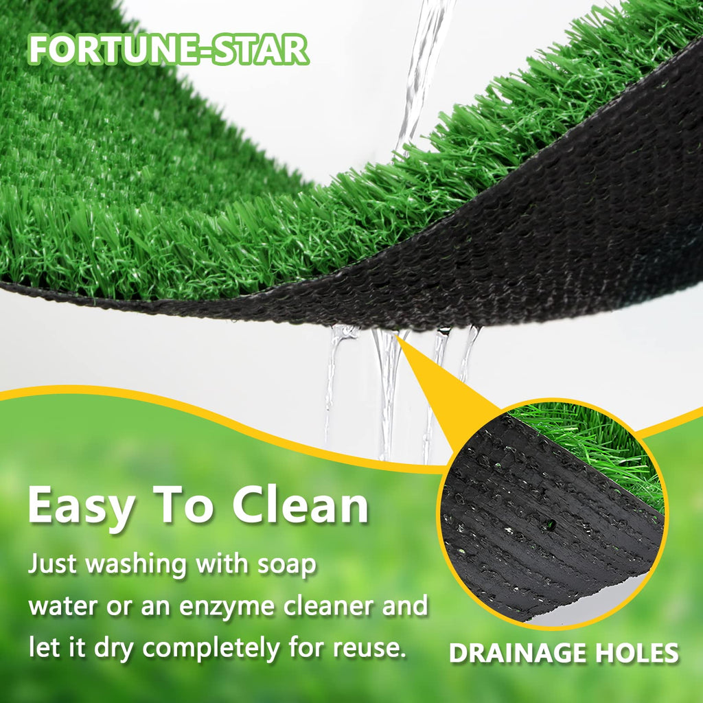 Fortune-star — Tapete de Pasto Artificial Reutilizable para Entrenamiento de Baño para Perros, Uso Interior y Exterior