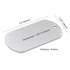 ONDEPOT Paquete de 100 Placas de Identificación en Acero Inoxidable — Listas para Grabar, Troquelar o Estampar — Estilo Militar, Superficie Pulida, Uso para Mascotas, ID Médico, Manualidades y Más (Sin Cadenas)