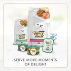 Fancy Feast Delicias con Cheddar — Paquete Variado de Alimento Húmedo para Gatos con Pollo a la Plancha, Pavo o Pescado Blanco en Salsa con Queso Cheddar — 24 Latas de 85g