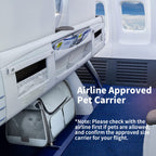 FUKUMARU — Transportadora para Gato y Perro Pequeño Aprobada por Aerolíneas con 4 Puertas de Acceso y Cojín Lavable
