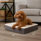 Petmaker — Cama Ortopédica con Memory Foam y Cubierta de Sherpa Lavable para Perro