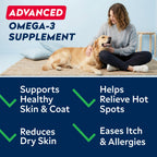 StrellaLab Fish Oil — Gomitas de Omega 3 para Perros con Alivio de Alergias, Comezón y Muda de Pelo
