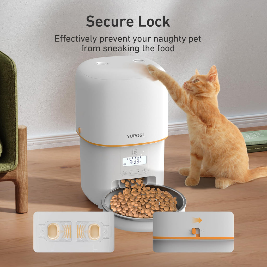Yuposl — Comedero Automático Programable para Gatos y Perros con Control de Porciones y Batería de 180 Días