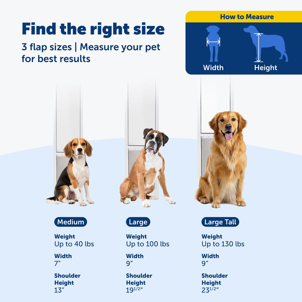 PetSafe Doggy Door — Puerta para Perros en Puertas Corredizas de Vidrio con Altura Ajustable