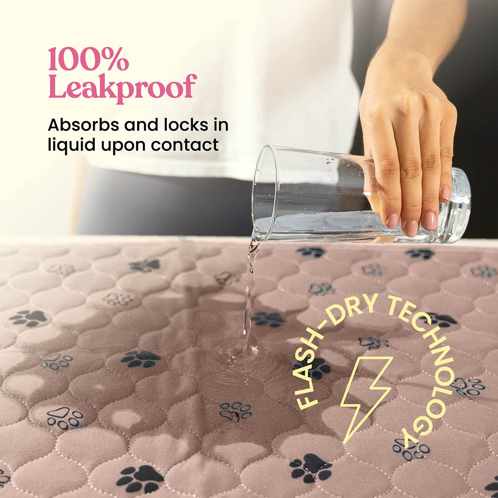 Tapete Entrenador Lavable y Reutilizable para Perros — Protección Impermeable Súper Absorbente contra Orina, Paquete de 2