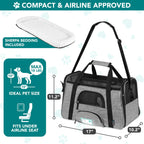 PetAmi — Transportadora de Viaje Aprobada por Aerolíneas con Cama Sherpa para Gatos y Perros Pequeños