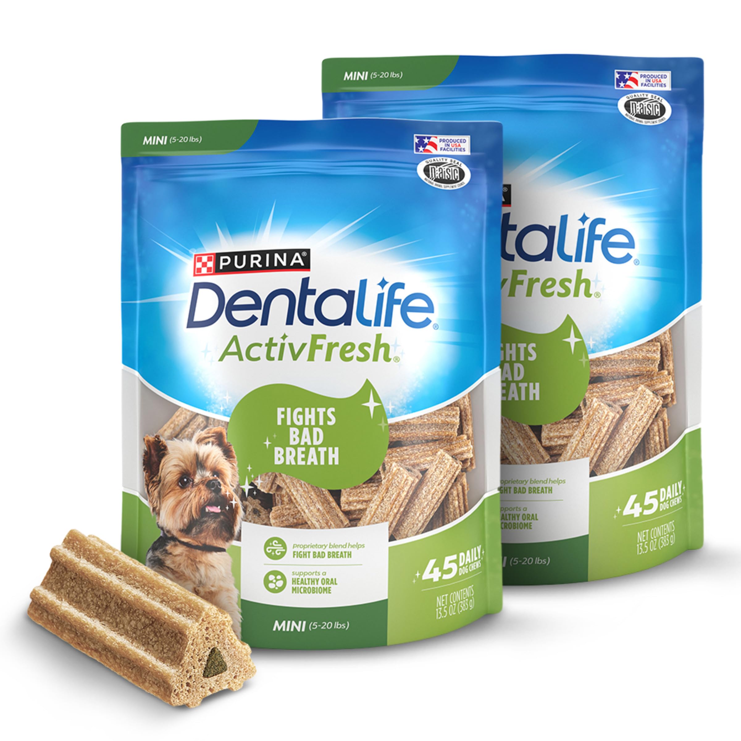 DentaLife ActivFresh — Snacks Dentales para Perros Pequeños (Pack de 2)