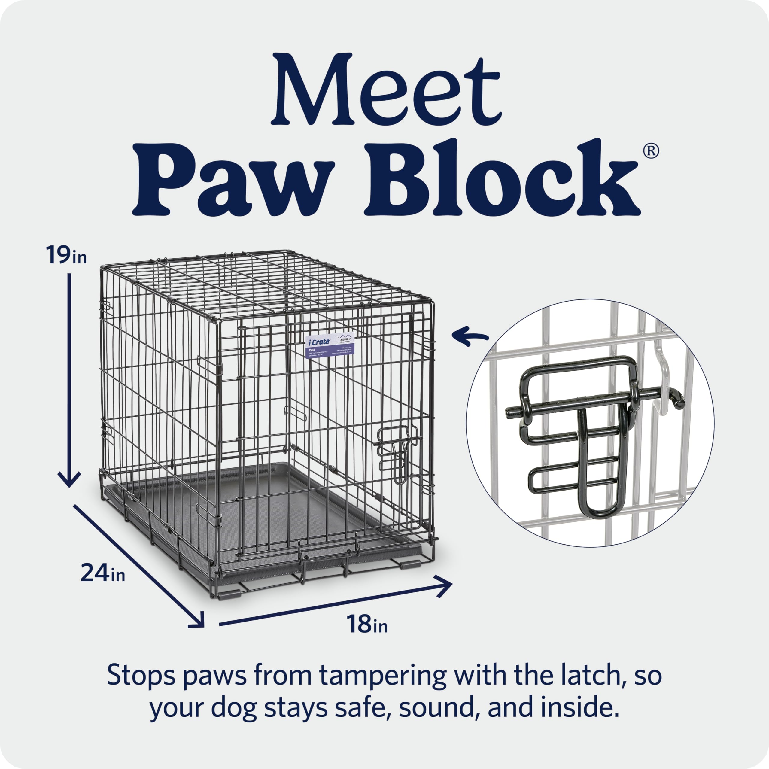 MidWest iCrate — Jaula Plegable de Doble Puerta con Divisor para Perros Medianos