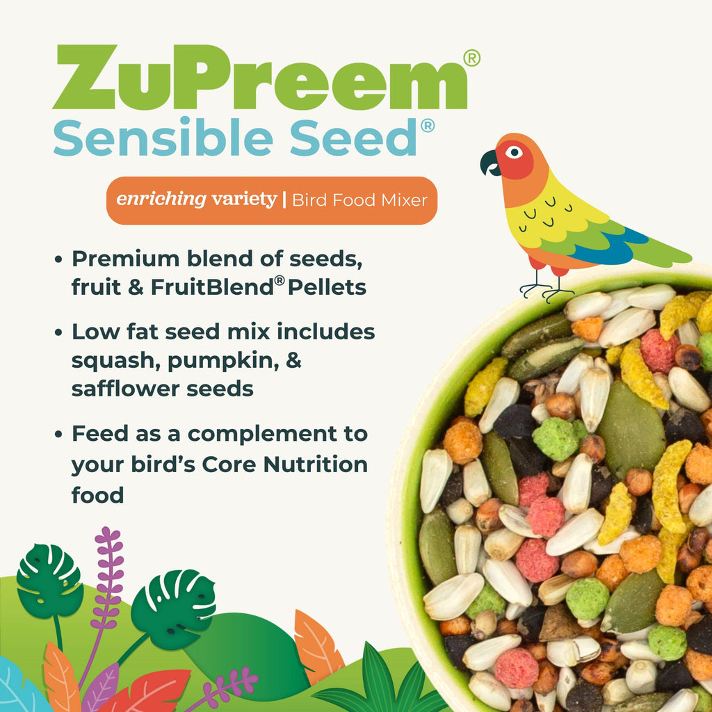 ZuPreem FruitBlend — Alimento en Pellets para Aves Medianas y Grandes (Loro, Conure, Caique, Gris Africano, Eclectus, Cacatúa Pequeña)