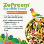 ZuPreem FruitBlend — Alimento en Pellets para Aves Medianas y Grandes (Loro, Conure, Caique, Gris Africano, Eclectus, Cacatúa Pequeña)