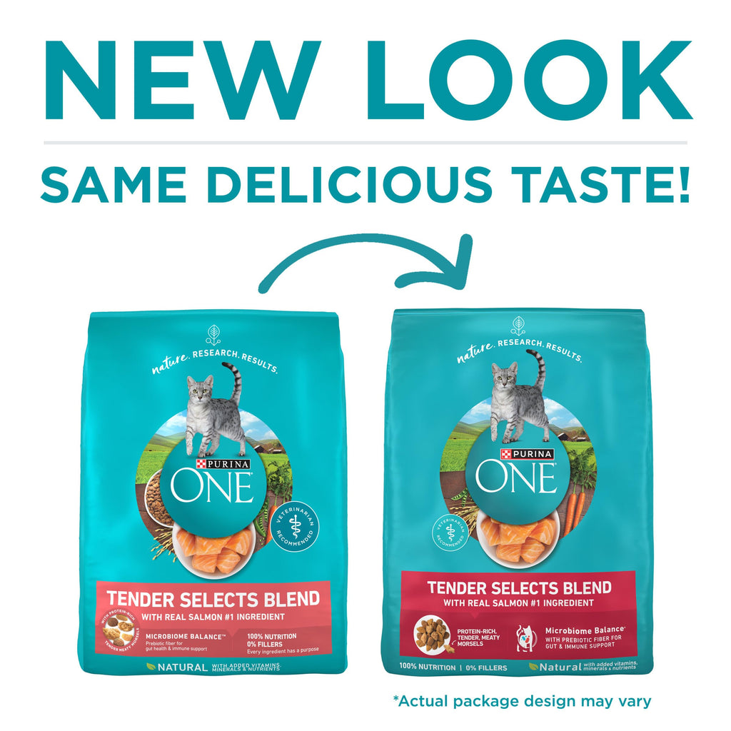 Purina ONE Tender Selects Blend — Croquetas Naturales con Salmón Real para Gato