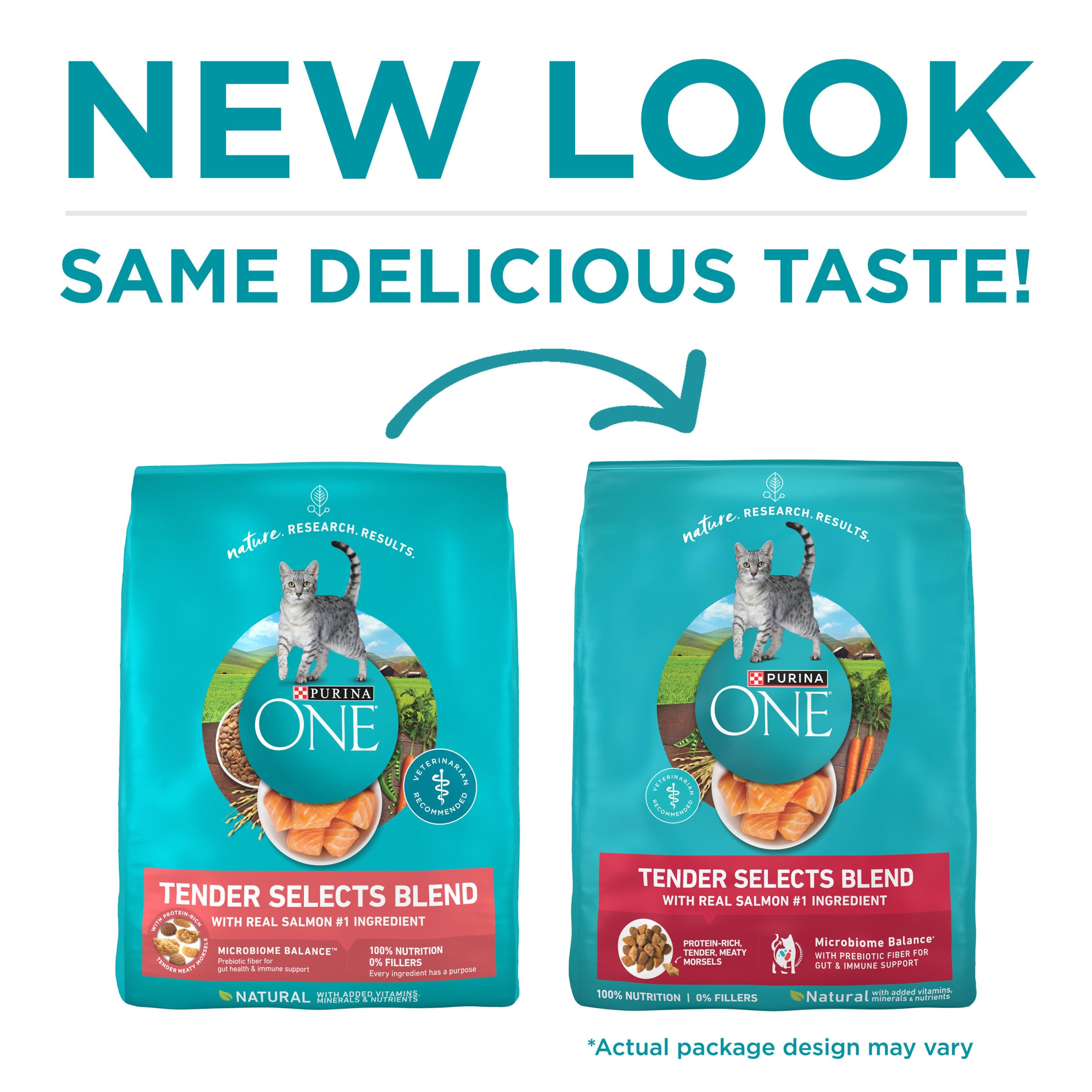 Purina ONE Tender Selects Blend — Croquetas Naturales con Salmón Real para Gato