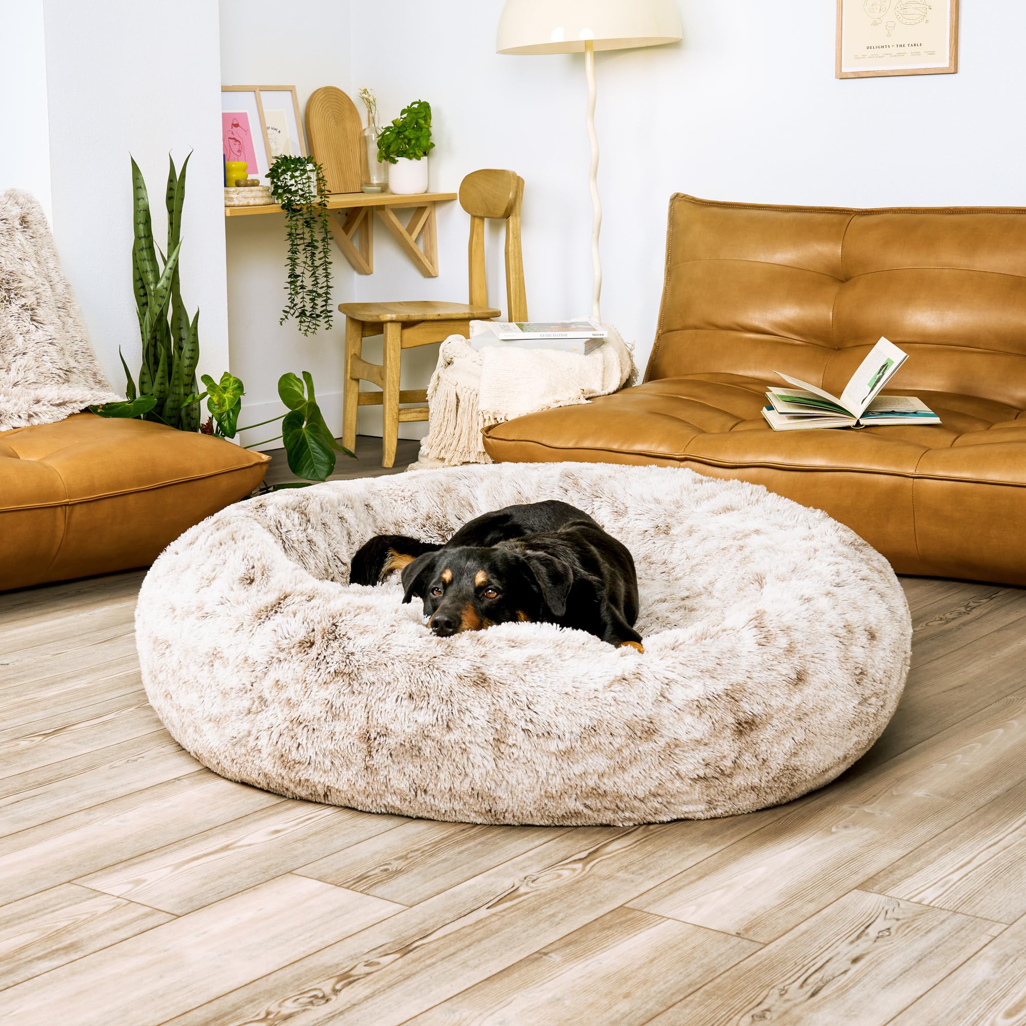 FurHaven Calming Cuddler — Cama Donut Calmante de Peluche para Perros y Gatos