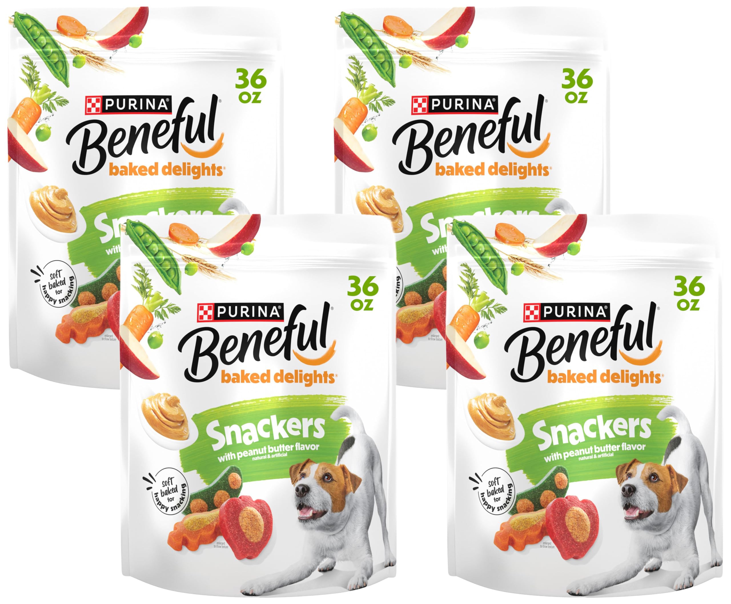 Purina Beneful Baked Delights Snackers — Galletas Horneadas con Mantequilla de Maní para Perro