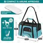 PetAmi — Transportadora de Viaje Aprobada por Aerolíneas con Cama Sherpa para Gatos y Perros Pequeños