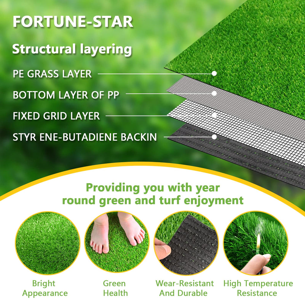 Fortune-star — Tapete de Pasto Artificial Reutilizable para Entrenamiento de Baño para Perros, Uso Interior y Exterior