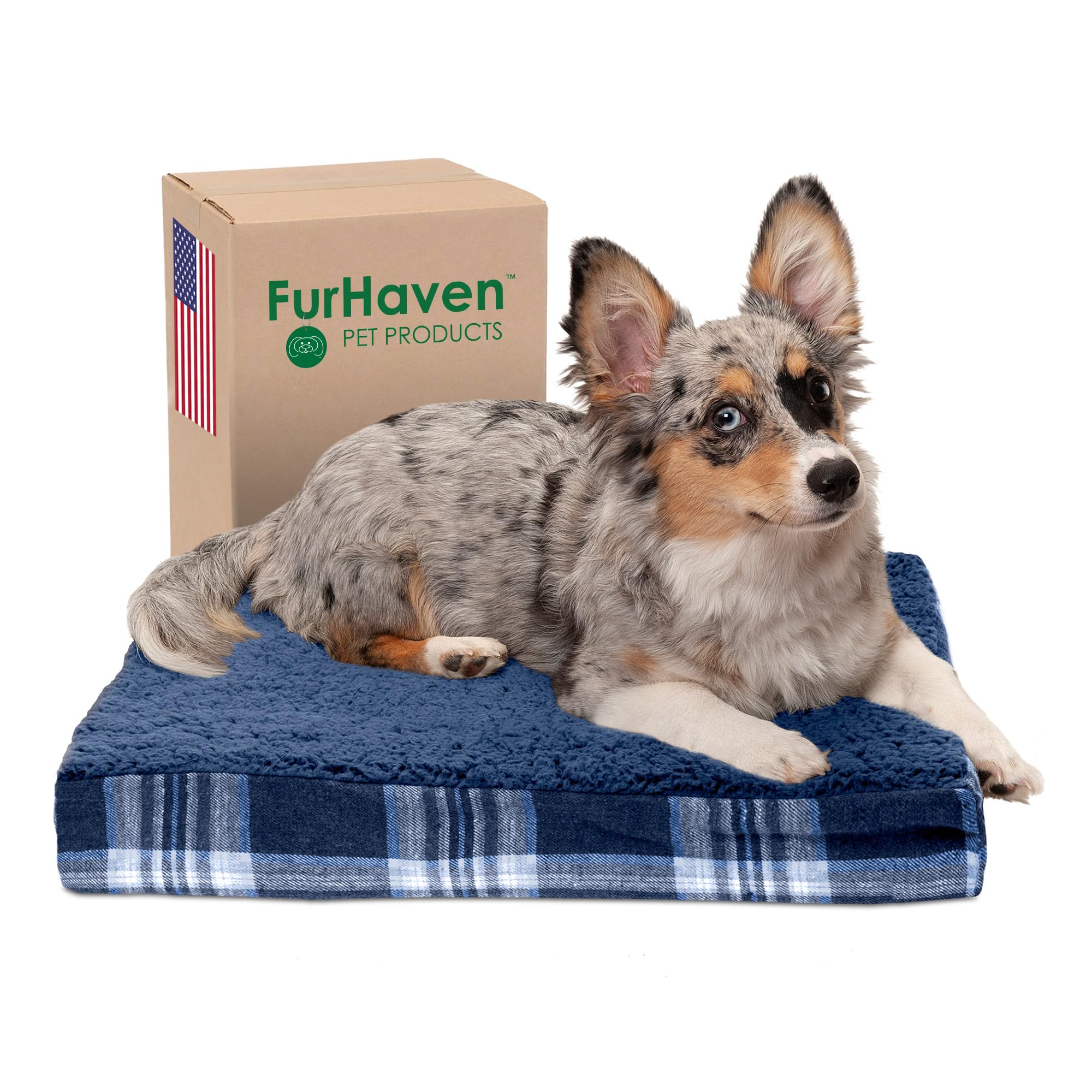 Furhaven — Cama Ortopédica con Cubierta Lavable y Desmontable para Perro
