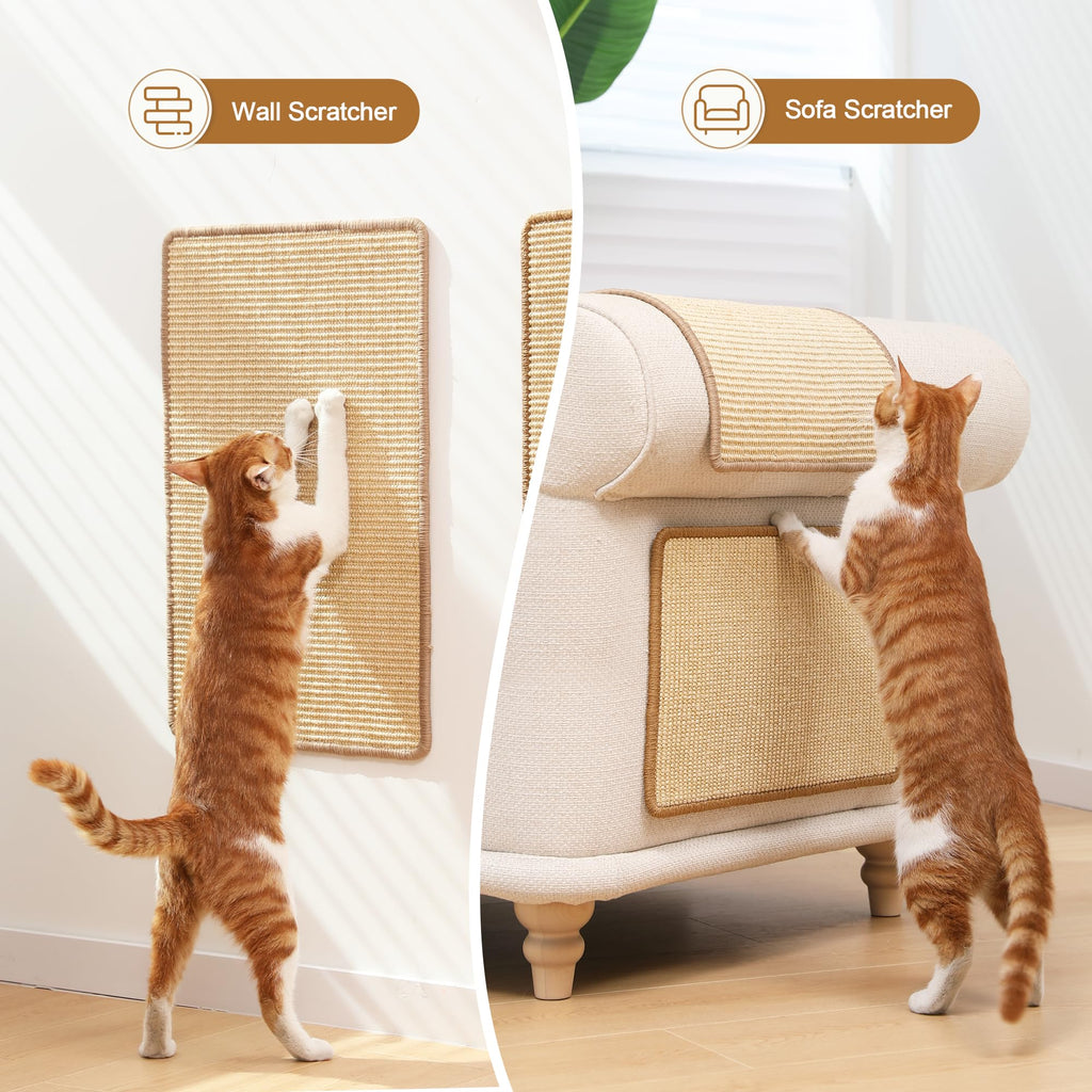 FUKUMARU — Tapete Rascador de Sisal Natural para Gato | Protege Tapetes y Sofás