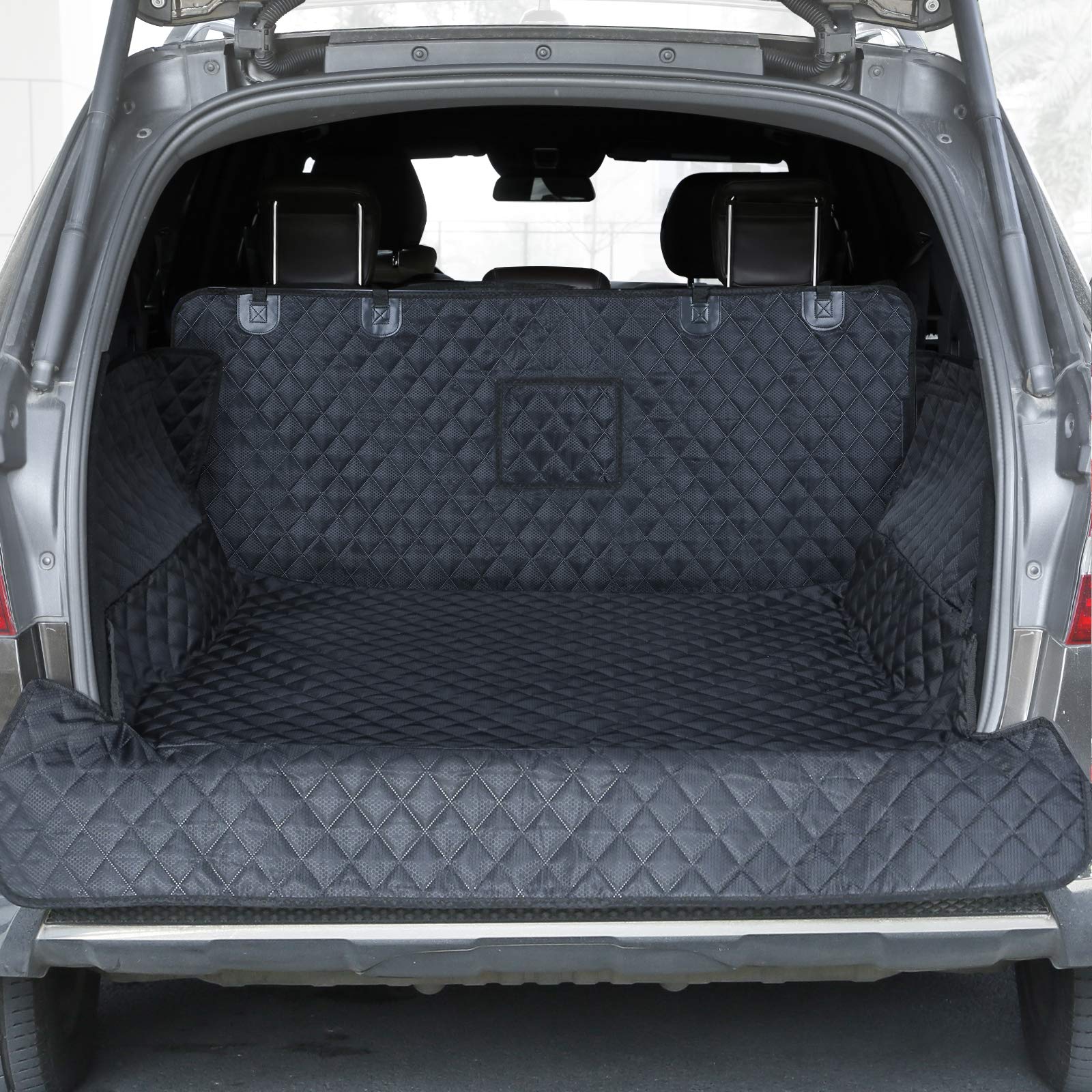 PETICON — Cubierta Protectora Impermeable para Maletero de SUV, Sedán y Van con Protector de Cajuela y Antideslizante para Perros