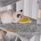 Heybly Torre para Gatos Grandes — Árbol Multinivel con Perchas Anchas, Cueva y Tablero Rascador para Gatos de hasta 9 kg