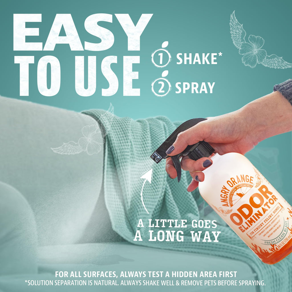 Angry Orange — Eliminador de Olores para Mascotas con Aceite Natural de Naranja para Orina de Perro y Gato, Manchas en Alfombras y Malos Olores