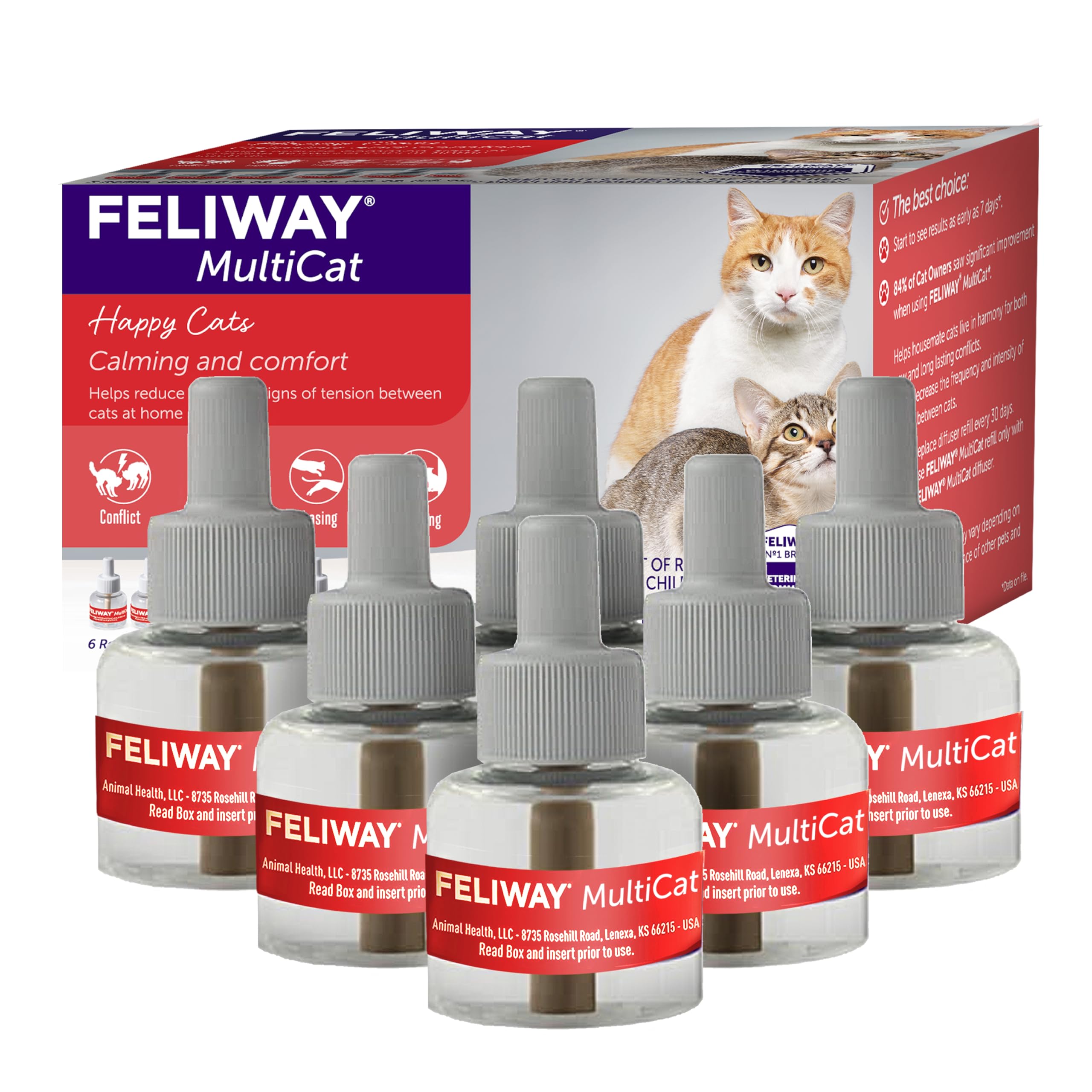 FELIWAY MultiCat — Repuesto de Feromonas Calmantes para Difusor 30 Días para Gatos