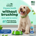TropiClean Fresh Breath — Aditivo Dental para Agua, Limpieza de Dientes y Aliento Fresco para Perros