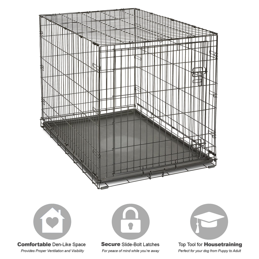 New World — Jaula para Perro Plegable de Metal con Doble Puerta