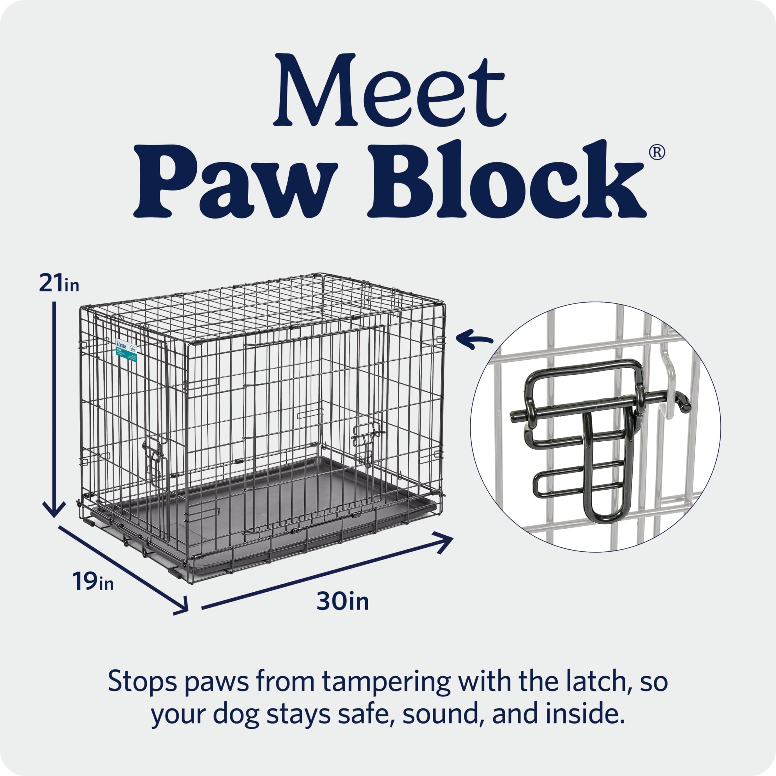 MidWest iCrate — Jaula Plegable de Doble Puerta con Divisor para Perros Medianos